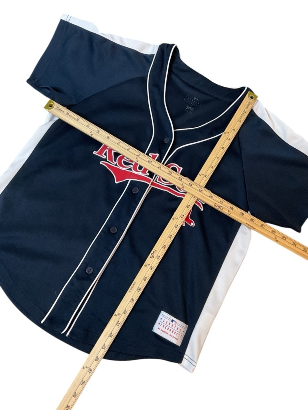 Boston Red Sox Jersey Youth Size L Navy MLB Baseball Shirt - Picture 4 of 7
